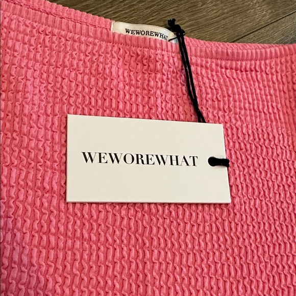 WeWoreWhat Seersucker Tube Skirt Bubblegum Pink - Picture 10 of 10